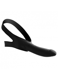 Черный кляп-страпон Masters Mini Face Fuck Strap-On - 14 см. - XR Brands - купить с доставкой в Смоленске