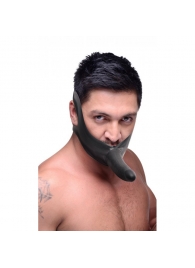 Черный кляп-страпон Masters Mini Face Fuck Strap-On - 14 см. - XR Brands - купить с доставкой в Смоленске