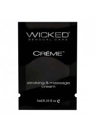 Крем для массажа и мастурбации Wicked Stroking and Massage Creme - 3 мл. - Wicked - купить с доставкой в Смоленске