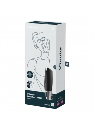 Черный мастурбатор с вибрацией Power Masturbator - Satisfyer - в Смоленске купить с доставкой