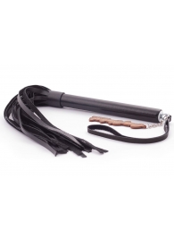 Черная кожаная плеть  Индиго  - 50 см. - Crazy Handmade - купить с доставкой в Смоленске