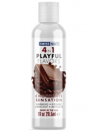 Массажный гель 4-в-1 Chocolate Sensation с ароматом шоколада - 29,5 мл. - Swiss navy - купить с доставкой в Смоленске