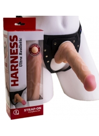 Страпон Harness из двух предметов: регулируемые трусики и насадка-фаллос - 17,5 см. - LOVETOY (А-Полимер) - купить с доставкой в Смоленске