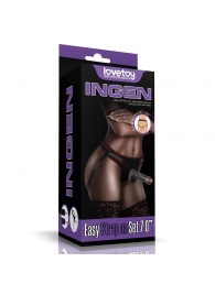 Женский темнокожий страпон Easy Strapon Set 7 Inch - 18 см. - Lovetoy - купить с доставкой в Смоленске