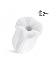 Белый нереалистичный мастурбатор в форме бутона цветка Datura - 1137 - в Смоленске купить с доставкой