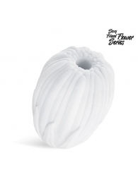 Белый нереалистичный мастурбатор в форме бутона цветка Daisy - 1137 - в Смоленске купить с доставкой