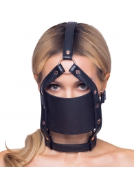 Черный намордник с кляпом-шаром Head Harness With A Gag - Orion - купить с доставкой в Смоленске