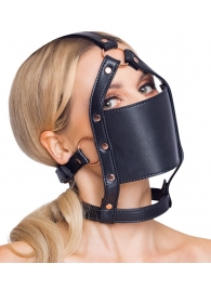 Черный намордник с кляпом-шаром Head Harness With A Gag - Orion - купить с доставкой в Смоленске