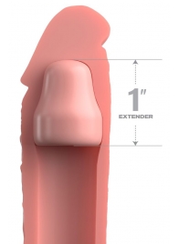 Телесная насадка-удлинитель 1 Inch Silicone X-tension - 17,8 см. - Pipedream - в Смоленске купить с доставкой