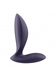 Фиолетовый анальный вибростимулятор Power Plug - Satisfyer - в Смоленске купить с доставкой