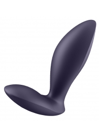 Фиолетовый анальный вибростимулятор Power Plug - Satisfyer - в Смоленске купить с доставкой