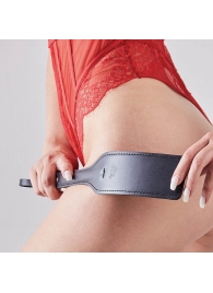 Черная кожаная шлепалка SitaBlack - 30 см. - Sitabella - купить с доставкой в Смоленске