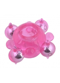 Эрекционное кольцо c бусинками - Toyfa Basic - в Смоленске купить с доставкой