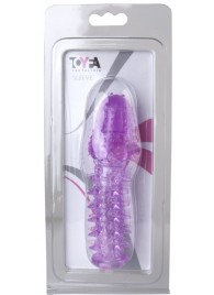 Фиолетовая насадка, удлиняющая половой член - 13,5 см. - Toyfa Basic - в Смоленске купить с доставкой