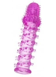 Фиолетовая насадка, удлиняющая половой член, BIG BOY - 13,5 см. - Toyfa Basic - в Смоленске купить с доставкой