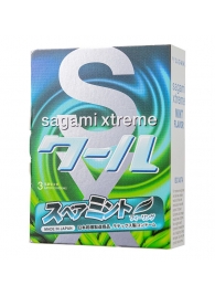 Презервативы Sagami Xtreme Mint с ароматом мяты - 3 шт. - Sagami - купить с доставкой в Смоленске