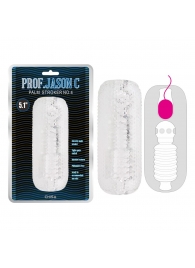 Прозрачный текстурированный мастурбатор Palm Stroker No.4 - Chisa - в Смоленске купить с доставкой