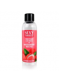 Массажное масло Sexy Sweet Nectar Lychee с феромонами и ароматом личи - 75 мл. - Биоритм - купить с доставкой в Смоленске