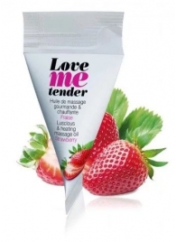 Съедобное согревающее массажное масло Love Me Tender Strawberry с ароматом клубники - 10 мл. - Love to Love - купить с доставкой в Смоленске