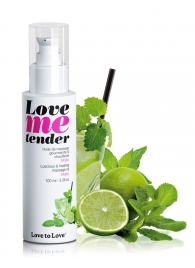 Съедобное согревающее массажное масло Love Me Tender Mojito с ароматом мохито - 100 мл. - Love to Love - купить с доставкой в Смоленске