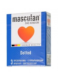 Презервативы с пупырышками Masculan Dotted - 3 шт. - Masculan - купить с доставкой в Смоленске