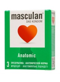 Презервативы анатомической формы Masculan Anatomic - 3 шт. - Masculan - купить с доставкой в Смоленске