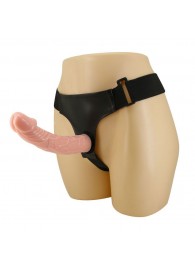 Гладкий фаллоимитатор с крупной головкой на ремешках - 19,7 см. - Baile - купить с доставкой в Смоленске