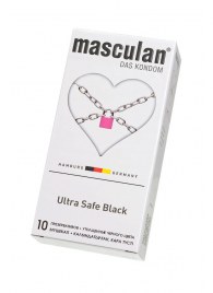 Ультрапрочные презервативы Masculan Ultra Safe Black - 10 шт. - Masculan - купить с доставкой в Смоленске