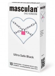 Ультрапрочные презервативы Masculan Ultra Safe Black - 10 шт. - Masculan - купить с доставкой в Смоленске