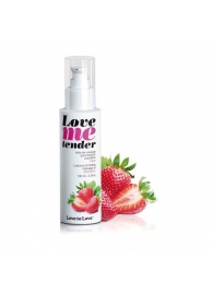Съедобное согревающее массажное масло Love Me Tender Strawberry с ароматом клубники - 100 мл. - Love to Love - купить с доставкой в Смоленске