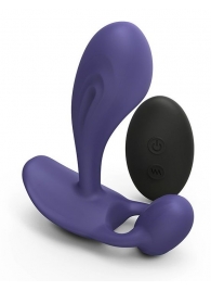 Темно-синий вибромассажер Witty P G Vibrator with Remote Control - Love to Love - в Смоленске купить с доставкой