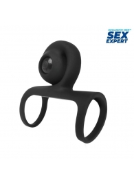 Черная вибронасадка на пенис Sex Expert - Sex Expert - в Смоленске купить с доставкой