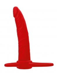 Красная насадка на пенис для двойного проникновения Black Red - 16,5 см. - ToyFa - купить с доставкой в Смоленске