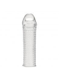 Текстурированная насадка на пенис Clear Textured Penis Enhancing Sleeve Extension - 16,5 см. - BlueLine - в Смоленске купить с доставкой