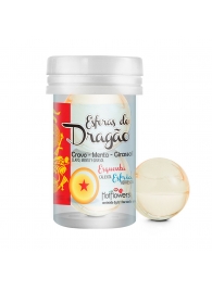 Интимный гель Esferas do Dragao Hot Ball с охлаждающе-разогревающим эффектом (2 шарика по 3 гр.) - HotFlowers - купить с доставкой в Смоленске