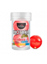 Лубрикант на масляной основе Hot Ball Plus с охлаждающе-разогревающим эффектом (2 шарика по 3 гр.) - HotFlowers - купить с доставкой в Смоленске