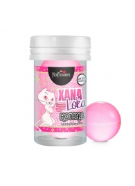 Лубрикант на силиконовой основе с эффектом вибрации Xana Loka Hot Ball (2 шарика по 3 гр.) - HotFlowers - купить с доставкой в Смоленске