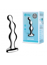 Стальной анальный фаллоимитатор для простаты Stainless Steel Anal Beads - 13 см. - b-Vibe - в Смоленске купить с доставкой