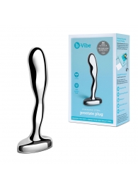 Стальной стимулятор простаты Stainless Steel Prostate Plug - 11,5 см. - b-Vibe - в Смоленске купить с доставкой