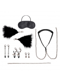 Большой эротический набор из 12 предметов Interchangeable Collar   Nipple Clips Set - Lux Fetish - купить с доставкой в Смоленске