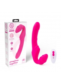 Розовый безремневой страпон на радиоуправлении Strapless Together - 22 см. - Together Toy - купить с доставкой в Смоленске