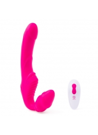 Розовый безремневой страпон на радиоуправлении Strapless Together - 22 см. - Together Toy - купить с доставкой в Смоленске