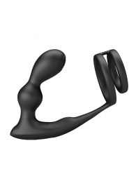 Черный вибростимулятор простаты с фиксацией кольцами Marshall - Baile - в Смоленске купить с доставкой