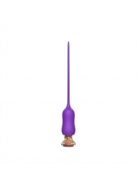 Фиолетовый тонкий стимулятор Nipple Vibrator - 23 см. - I-MOON - купить с доставкой в Смоленске