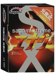 Презервативы Sagami Xtreme ENERGY с ароматом энергетика - 3 шт. - Sagami - купить с доставкой в Смоленске