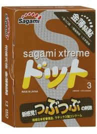 Презервативы Sagami Xtreme FEEL UP с точечной текстурой и линиями прилегания - 3 шт. - Sagami - купить с доставкой в Смоленске