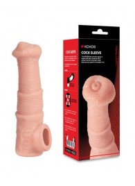 Телесная фантазийная насадка на член Cock Sleeve Size M - KOKOS - в Смоленске купить с доставкой