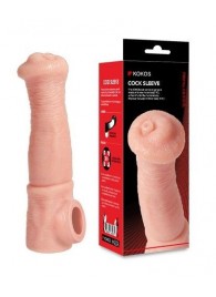 Телесная фантазийная насадка на член Cock Sleeve Size L - KOKOS - в Смоленске купить с доставкой