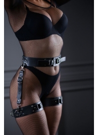 Кожаный пояс с гартерами Sex Game - БДСМ Арсенал - купить с доставкой в Смоленске