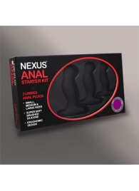 Набор из 3 массажеров простаты чёрного цвета NEXUS ANAL STARTER KIT - Nexus Range - в Смоленске купить с доставкой
